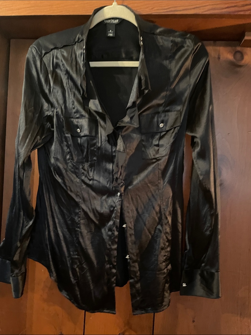 White House Black Market silk/ spandex blouse
